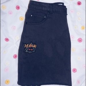 JunkFood Dark washed denim skirt